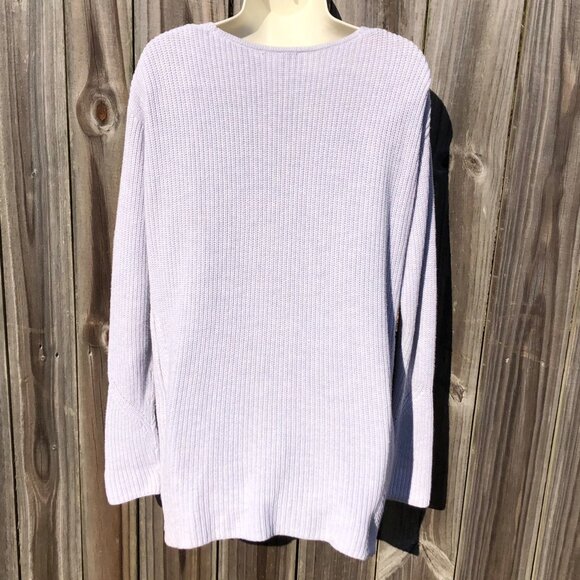 Cabi Small Sweater Zip Deep V Ribbed Top Asymmetric Gray Pullover Knit 3531 - Picture 8 of 11